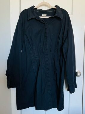 Dark Navy Women's Lightweight Shirt Jacket
